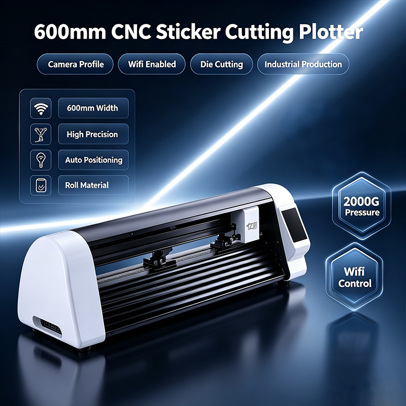 Industrial Laser Cutter - 600mm CNC Laser Sticker Cutting Plotter