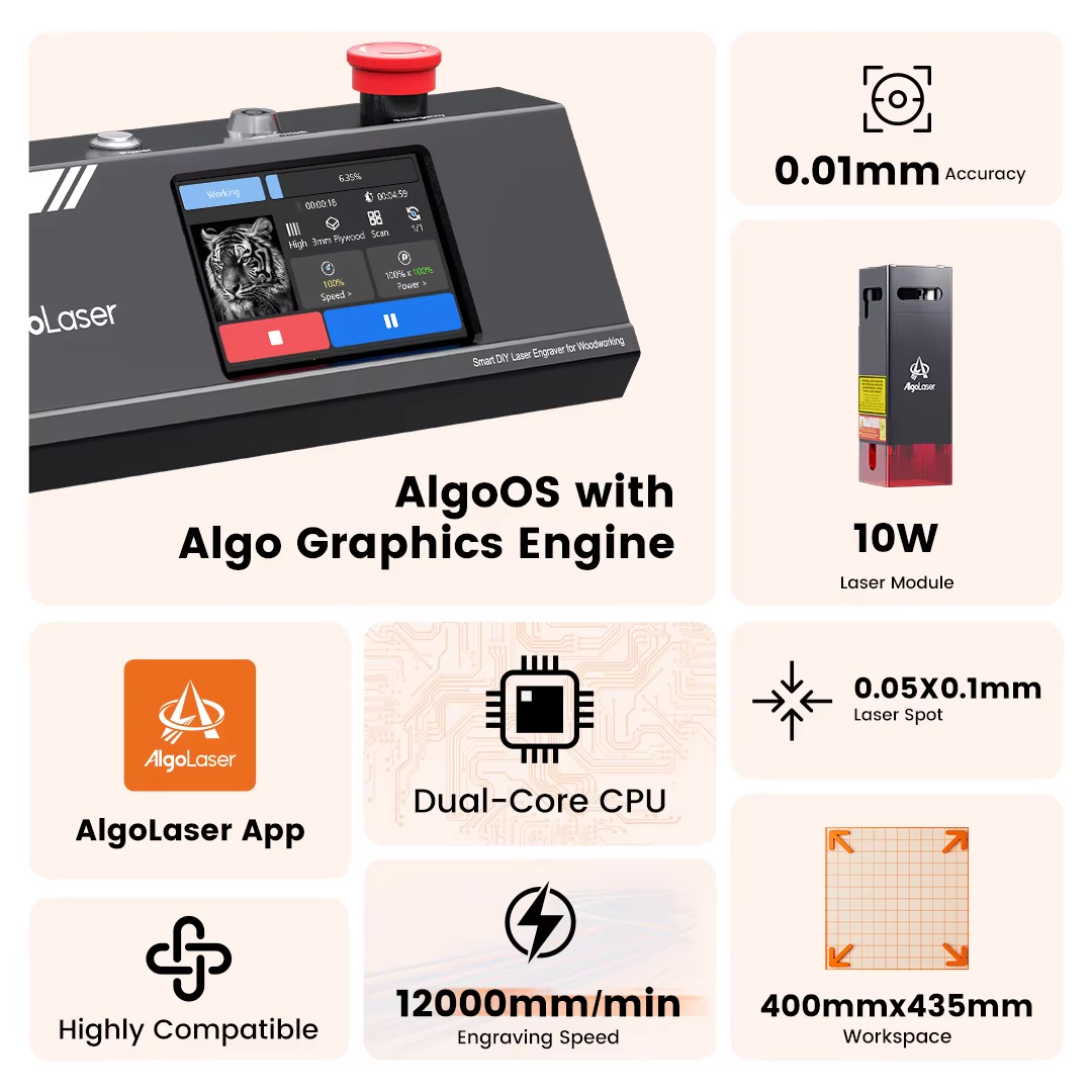 Algolaser DIY Table 40*43cm CN - Industrial Laser Cutter 评论和价格