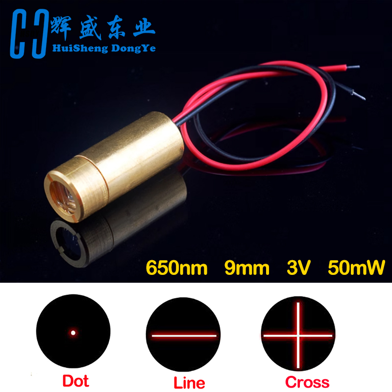 Laser head 650nm 9mm 3V 50mW L - Industrial Laser Light 评论和价格