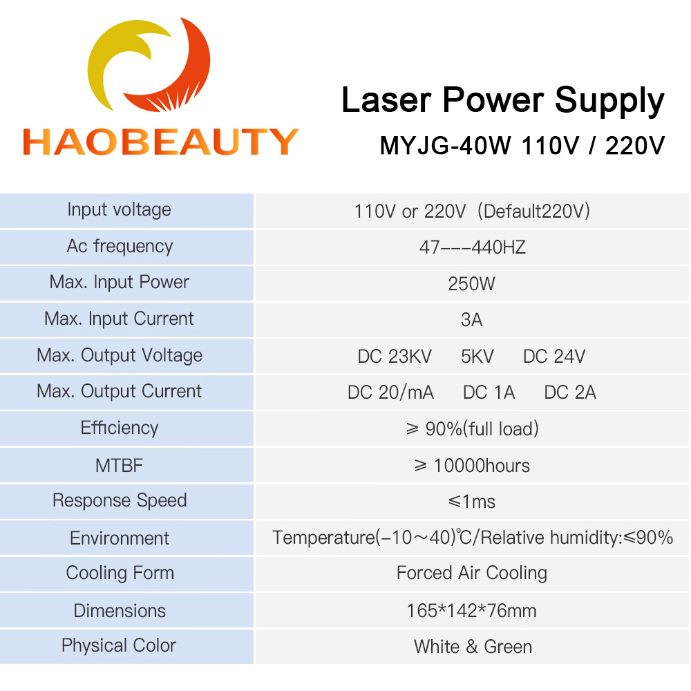 HAOBEAUTY MYJG-40 CO2 Laser Po - Industrial Laser Cutter 评论和价格