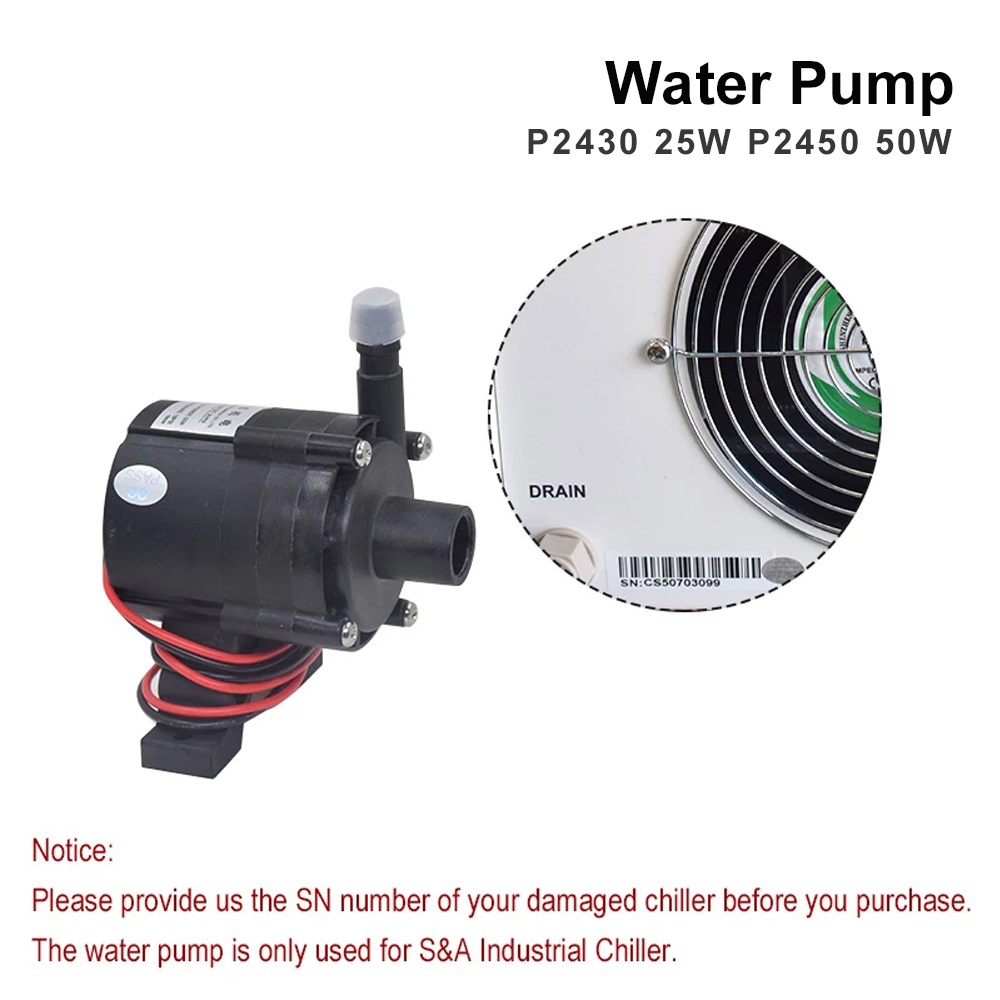 TEYU S&A Water Pump 25W 50W P2 - Laser Industrial Chiller 评论和价格