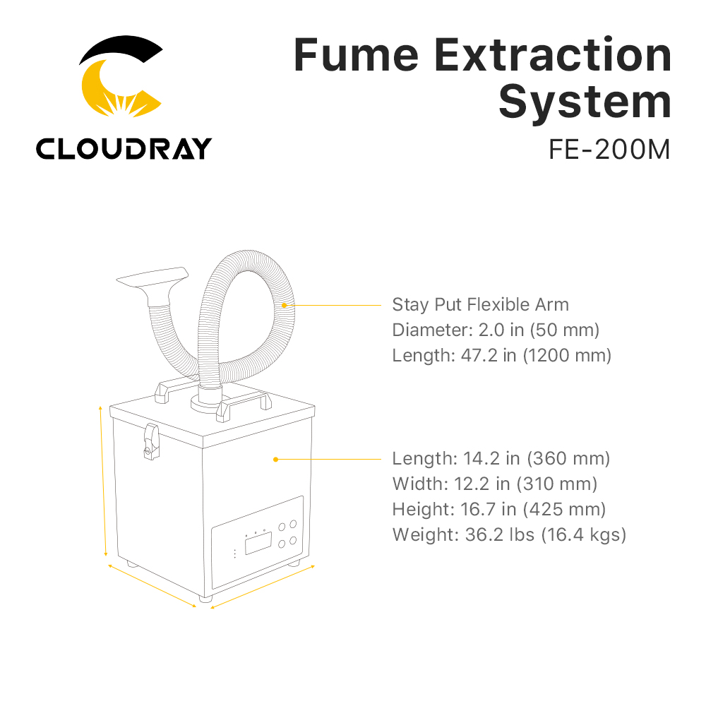 Cloudray Fume Extraction Syste - Fiber Laser Cutting Machine 评论和价格